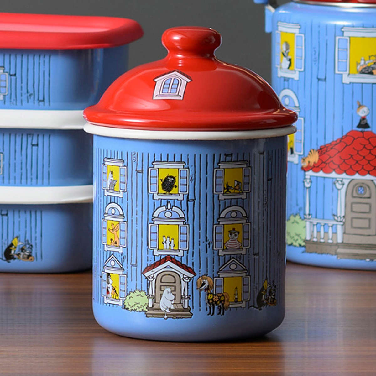 保存容器 ホーロー ムーミンハウス キャニスター 0.5L （ ムーミン