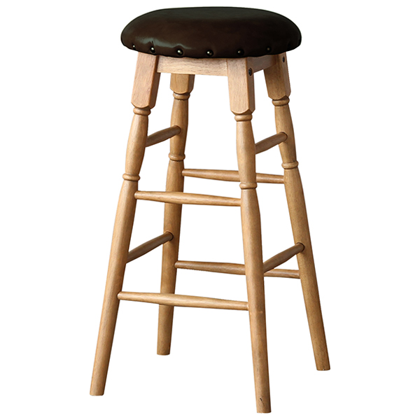 スツール 高さ63.5cm Rasic ハイスツール 木製 天然木 椅子 （ イス