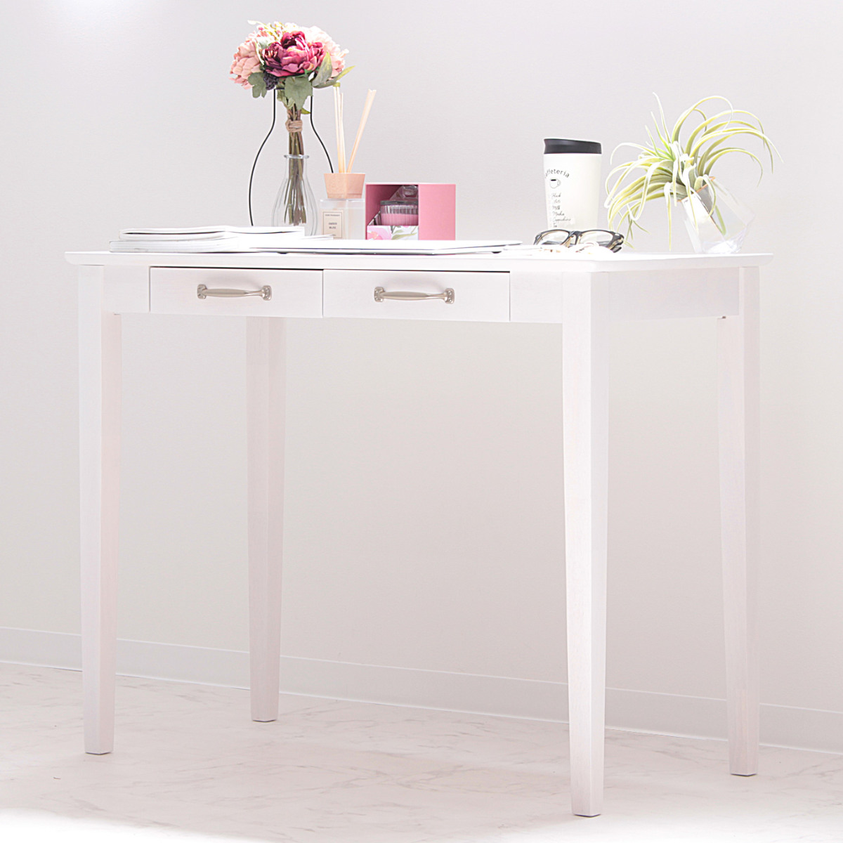 dショッピング |デスク Gallow 幅90cm 木製 ホワイト フレンチ