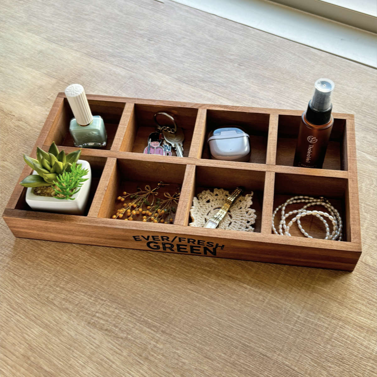 収納ボックス ポプラウッドパーテーションボックス S 小物入れ （ 幅