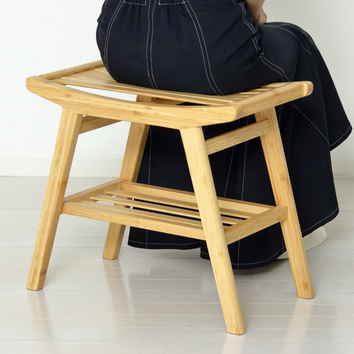 スツール 高さ44cm Bamboo （ 竹製 椅子 背もたれなし チェア 完成品