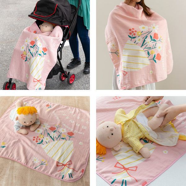 おくるみ nenne-futurum FLOWER SERIES （ タオルケット ブランケット