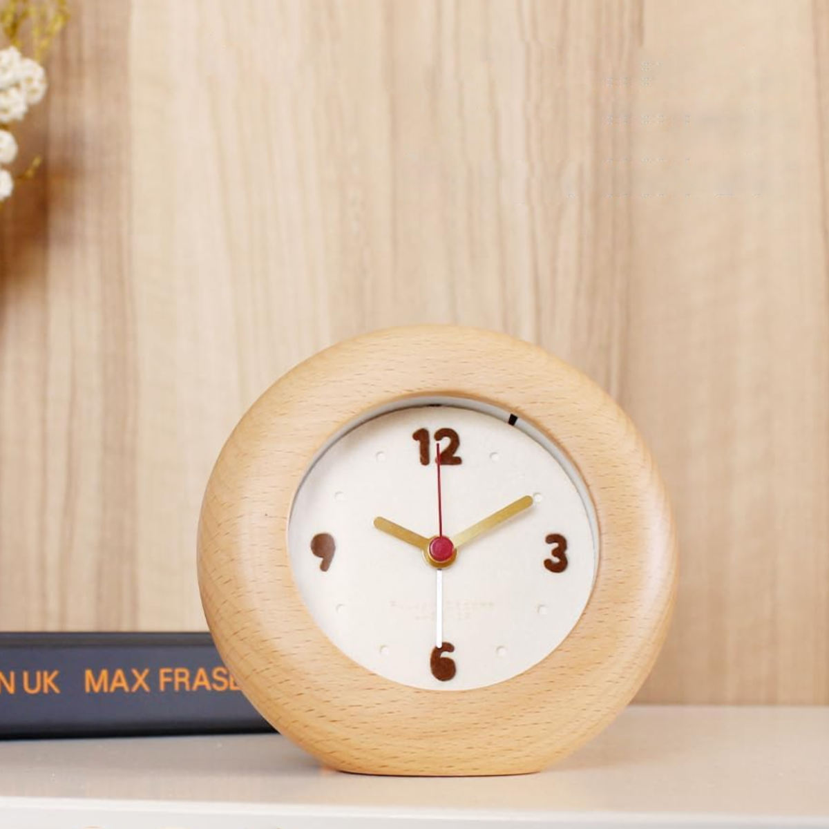 置き時計 イハナ フェルト アラームクロック 天然木 （ 時計 置時計