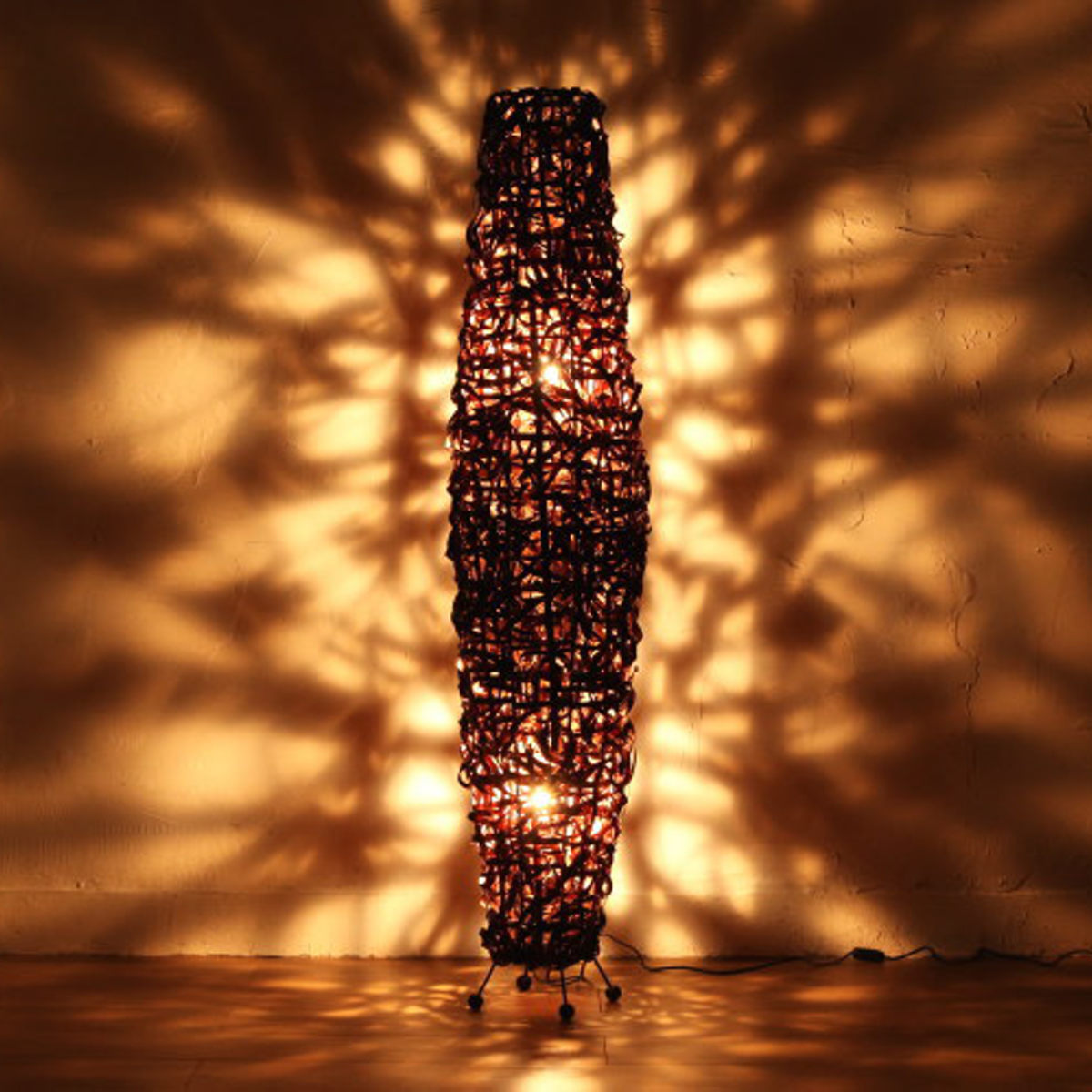 スタンドライト アジアンリゾート風 ココナッツリーフ 高さ150cm