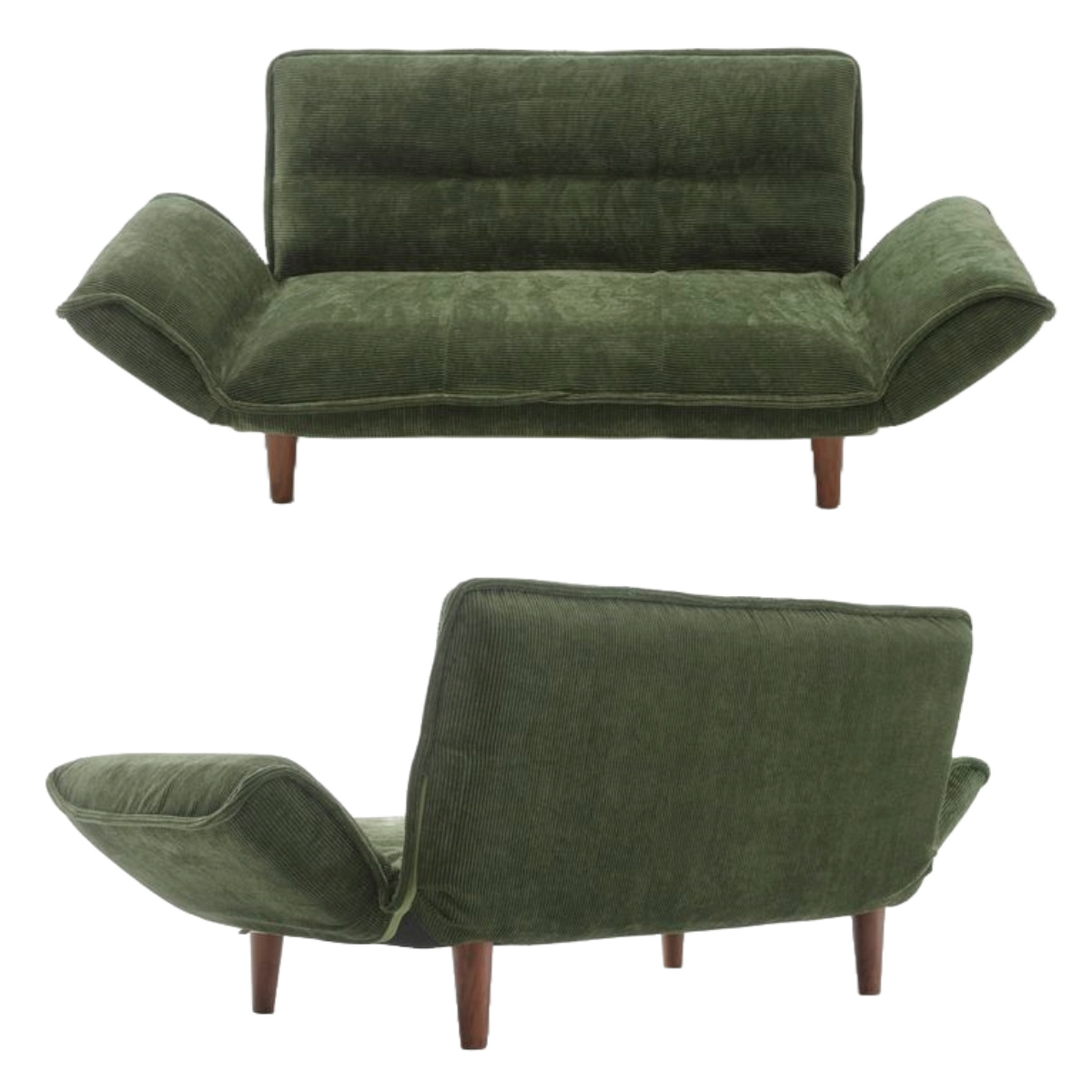 ソファ 2人掛け 幅130cm カウチソファー コーデュロイ （ ソファー