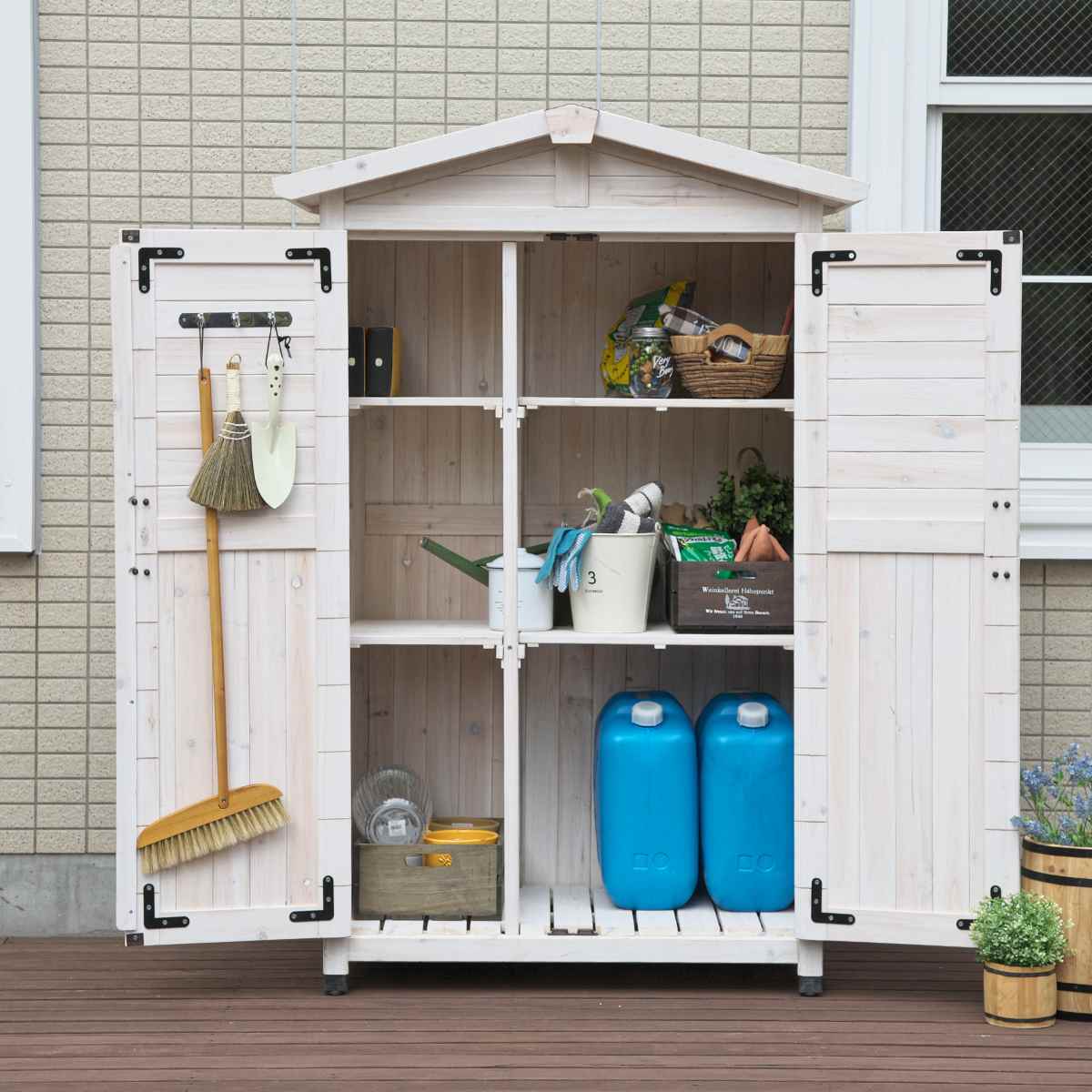 dショッピング |物置 三角屋根収納庫 木製 倉庫 屋外 （ 屋外物置 約