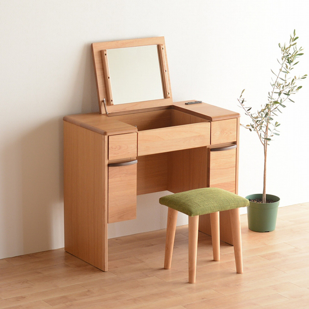 junさま用ニレ無垢材ドレッサー鏡台