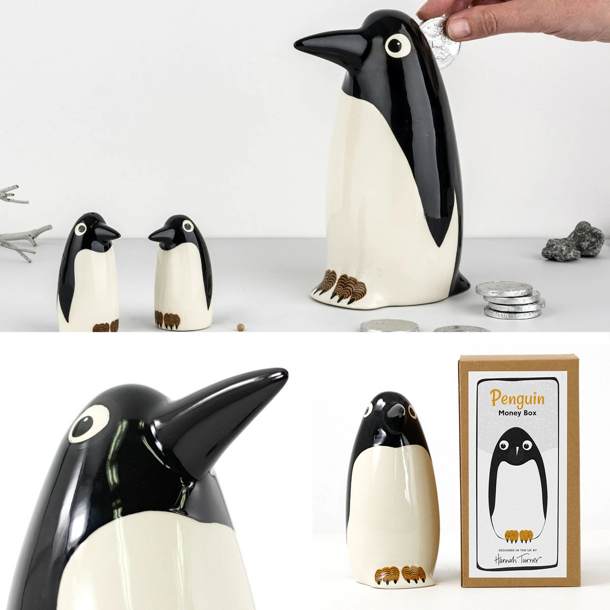 貯金箱 Hannah Turner Money box Penguin ペンギン （ ハンナターナー