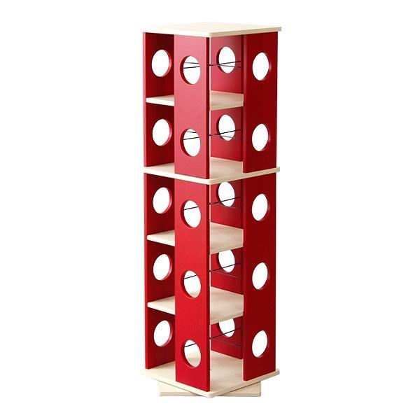 dショッピング |回転コミックラック 幅34cm 5段 ブックシェルフ 本棚