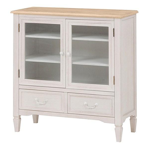 dショッピング |キャビネット 幅80cm 姫系 木製 アンティーク調