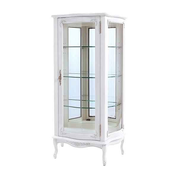 ショーケース キャビネット 猫脚 ロマンチック Fiore 幅70cm （ ガラス