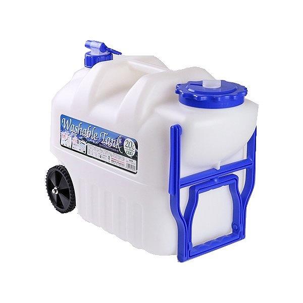 dショッピング |ウォータータンク キャスター付き 20L コック付き 日本