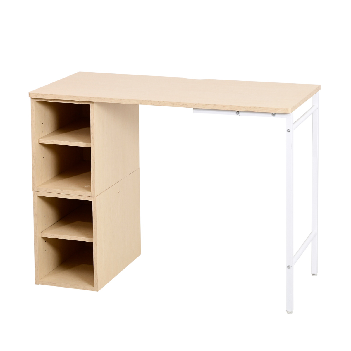 dショッピング |学習机 シンプル 幅95cm 高さ調節 左右入替ラック付き