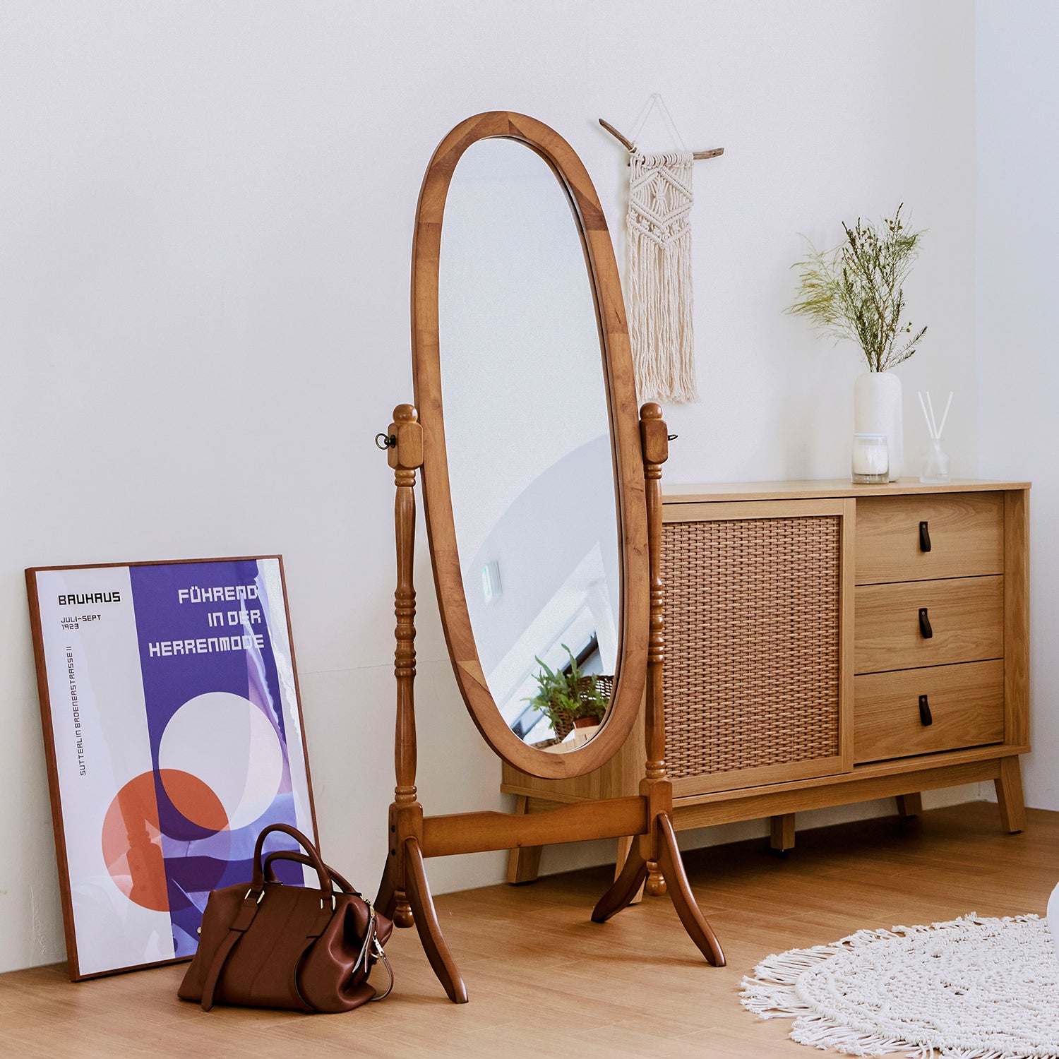 Livinia Home Furniture | Ashley Wooden Free Standing Floor Mirror