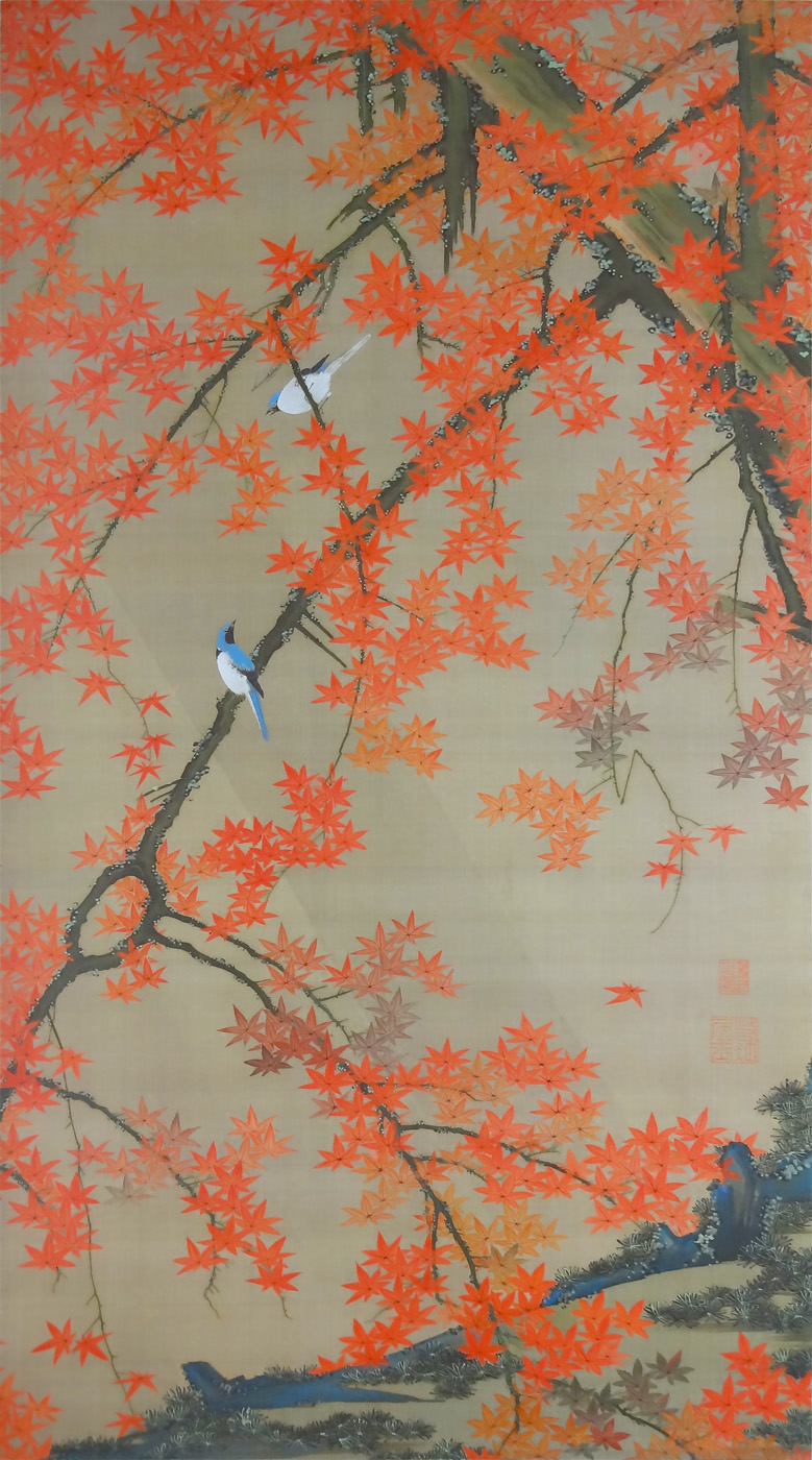 若冲の紅葉図｜動植綵絵 紅葉小禽図 : クラシック音楽とアート