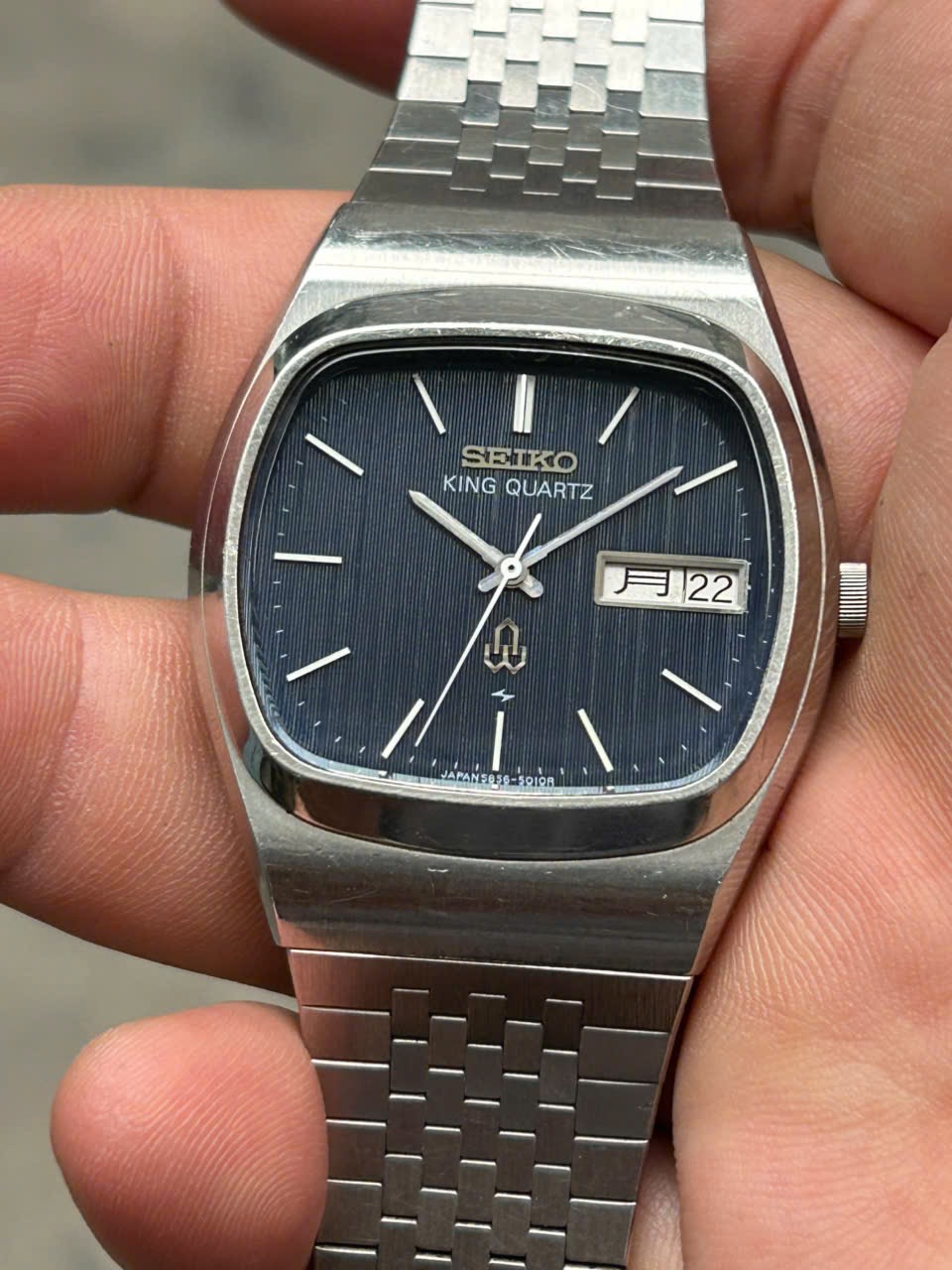 Seiko King Quartz watch 5856-5010, case no.890372, made in Japan