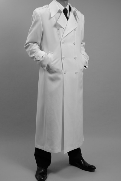 ホワイトナポレオンコートA型｜着丈130【超ロングコート販売】【2010