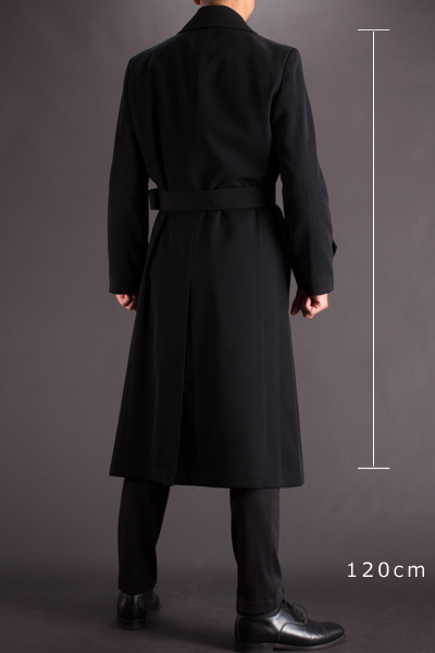ビジネスにも使えるロングコート|ナポレオンコート 着丈120cmのロング