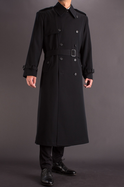 ロングコート着丈長め、着丈130cm ダブルトレンチコート ビッグ
