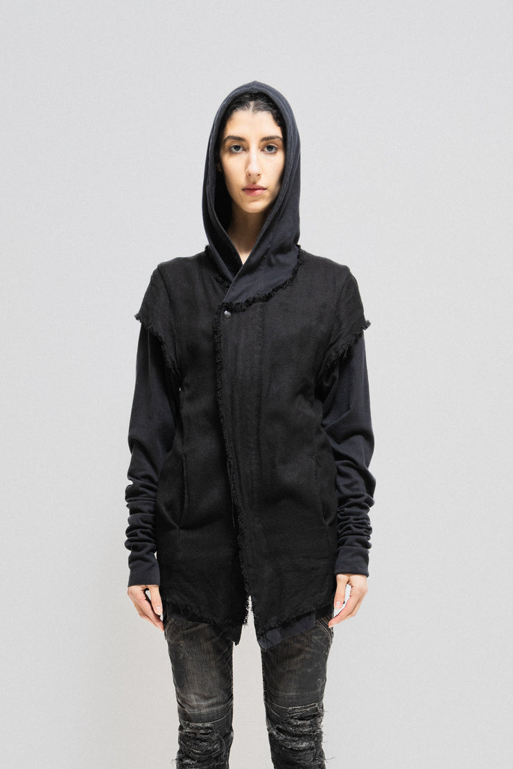14TH ADDICTION - Layered hoodie with frayed edges – L'OBSCUR