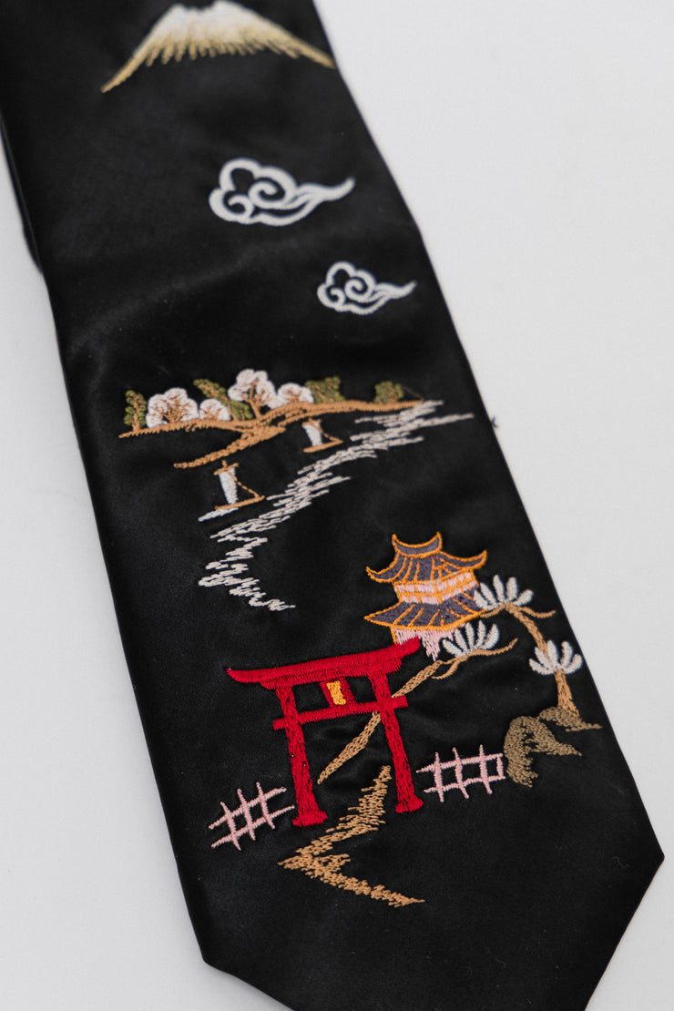 YOHJI YAMAMOTO POUR HOMME - FW04 Mt Fuji embroidered tie – L'OBSCUR