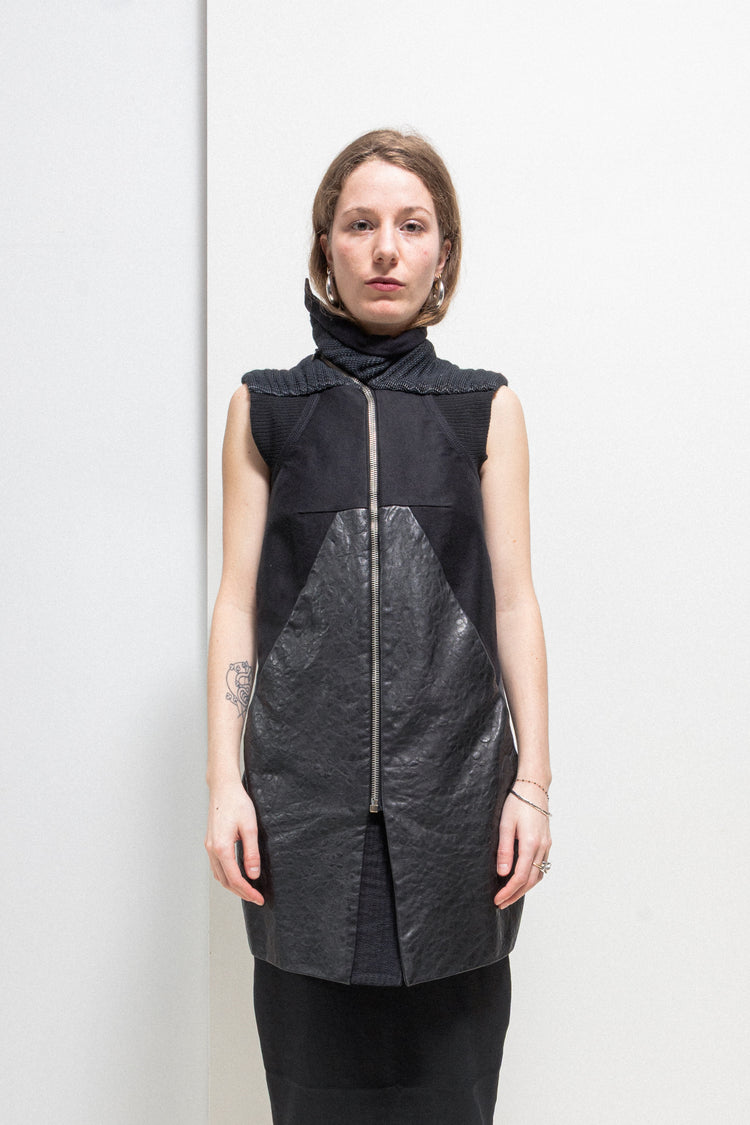 RICK OWENS - SS11 « ANTHEM » Sleeveless wool jacket with lamb