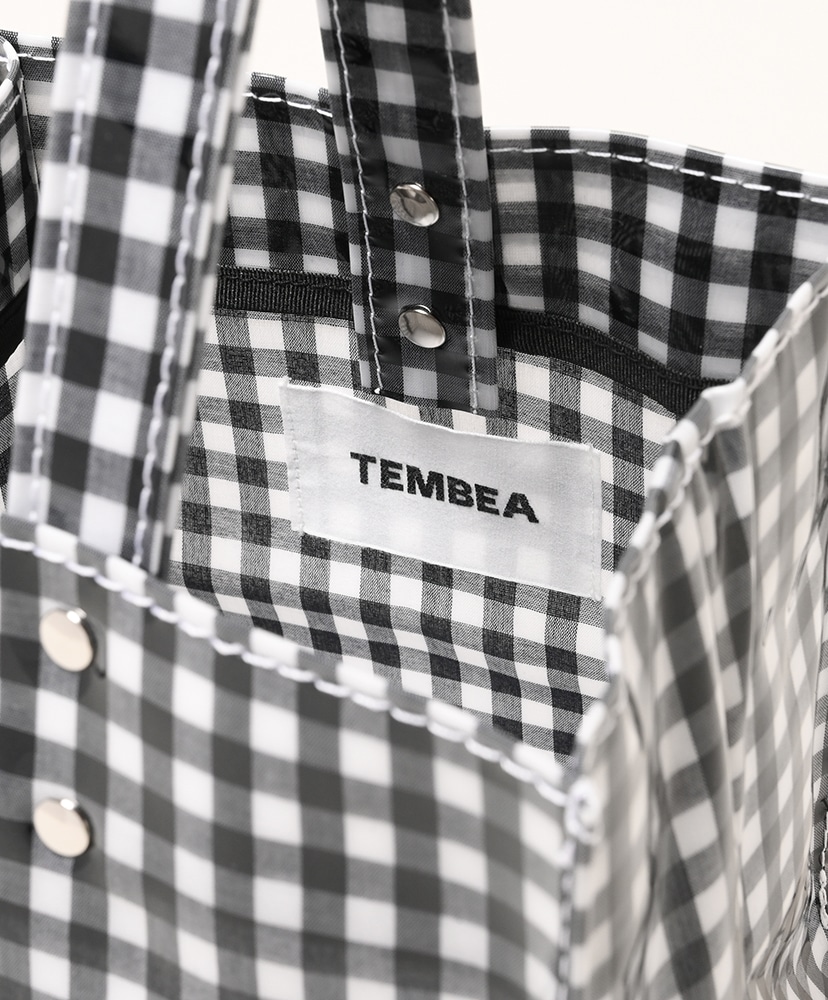 Cube Tote - PVC(ONE Gingham Black/ギンガムブラック): TEMBEA