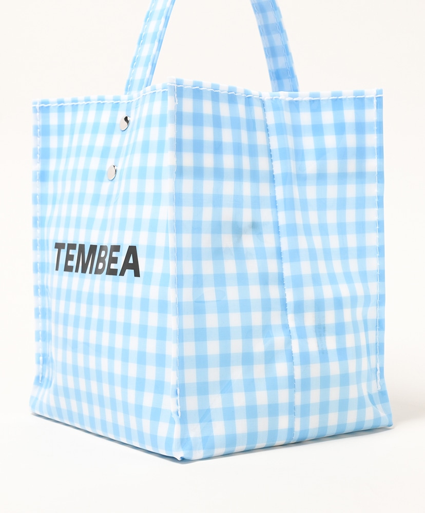 Cube Tote - PVC(ONE Gingham Sax/ギンガムサックス): TEMBEA