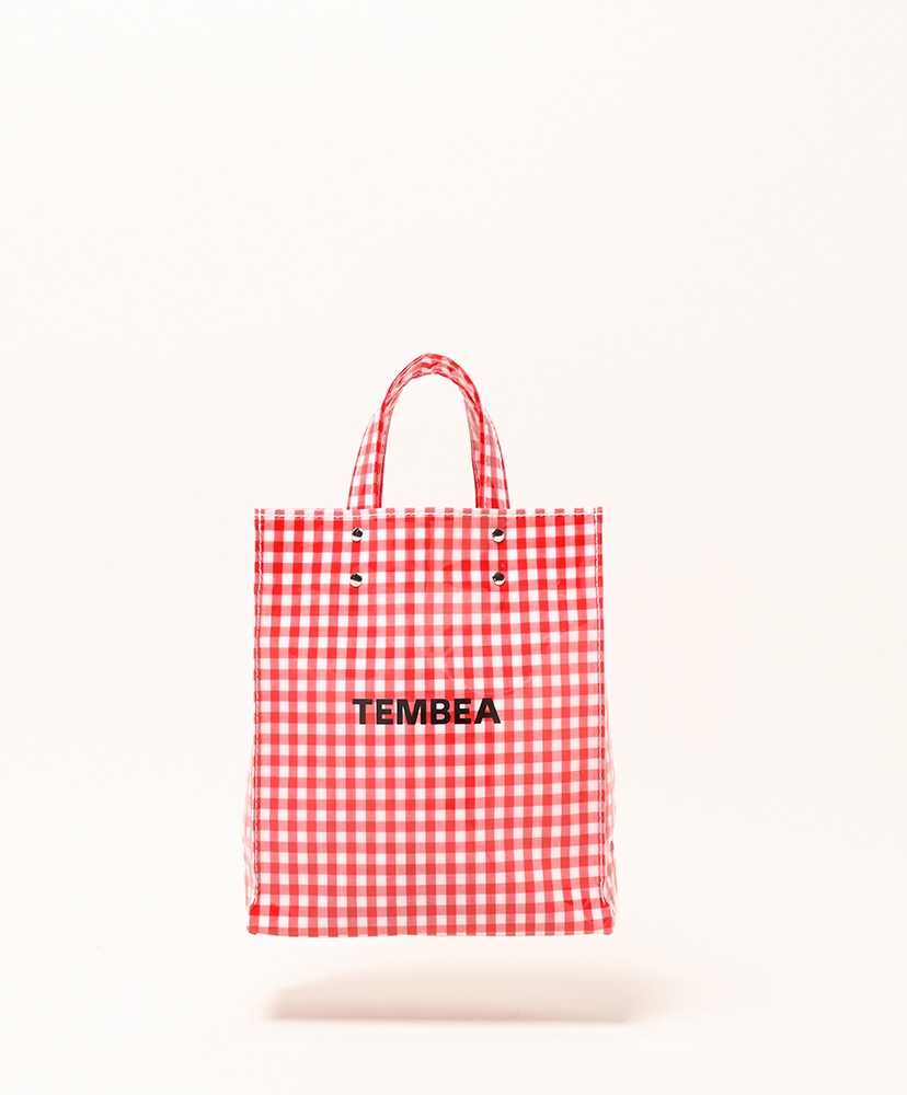 Paper Tote Small - PVC(ONE Gingham Black/ギンガムブラック): TEMBEA