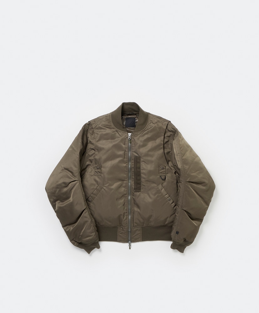 Tech 2Way MA-1 Down Jacket(L(MEN) Brown Khaki/ブラウンカーキ
