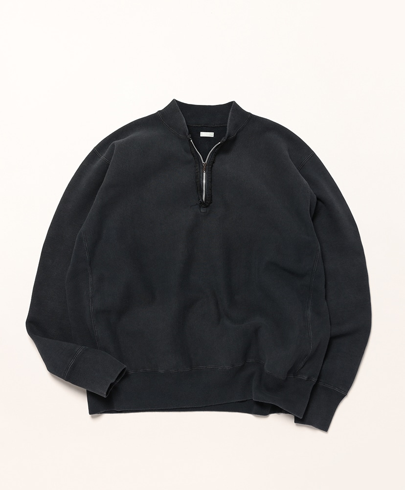 Vintage Half Zip Rib Collar Sweatshirt(2(MEN) Black/ブラック): A