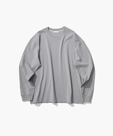 FRESCA PLATE | LOOSE FIT LONG SLEEVE T-SHIRT(02(MEN) Grey/グレー