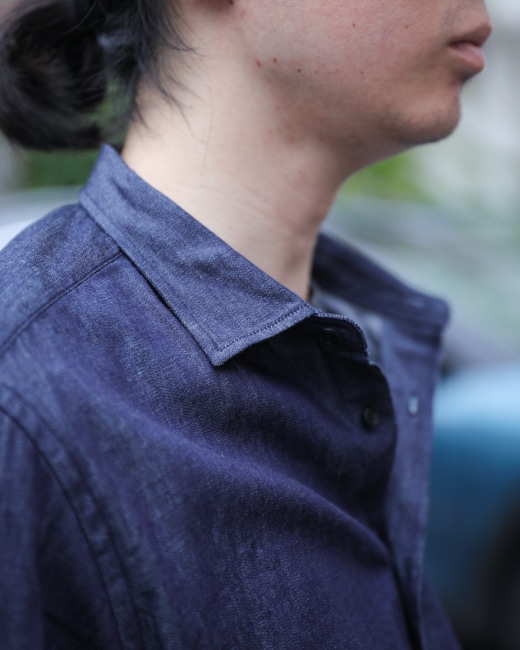 BRU NA BOINNE くしゅっとSPシャツ2号 [インディゴ]