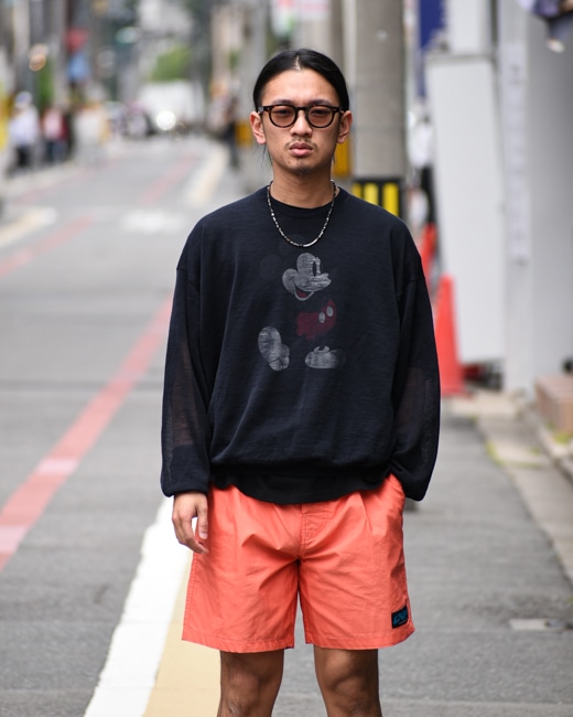 HERILL Ramie High Gauge Crew Neck [Navy]