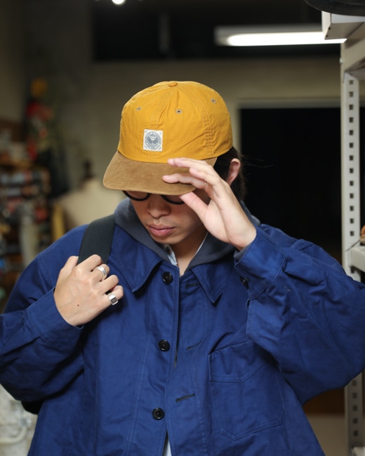 RRL Corduroy-Bill Oilcloth Ball Cap [Antique Gold]