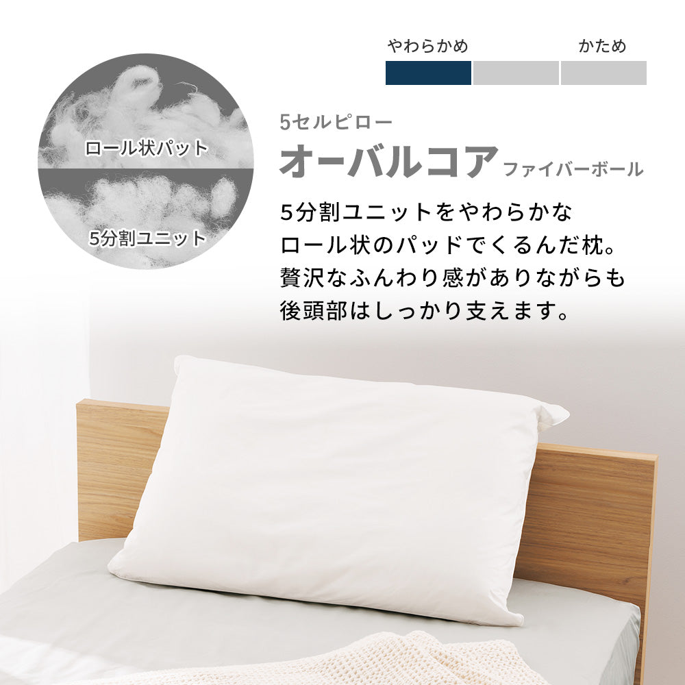 5セルピロー オーバルコア・ファイバーボール 快眠枕 寝返り – LOFTY