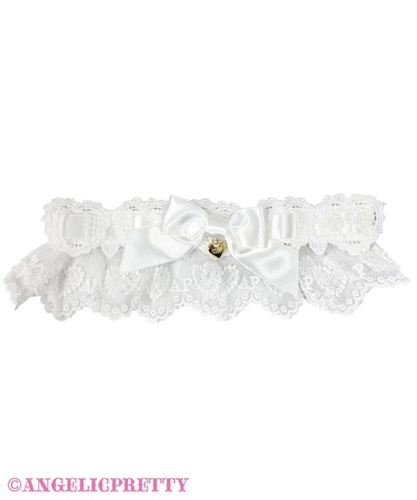 Airy Heart Ladder Lace Wrist Cuffs by Angelic Pretty
