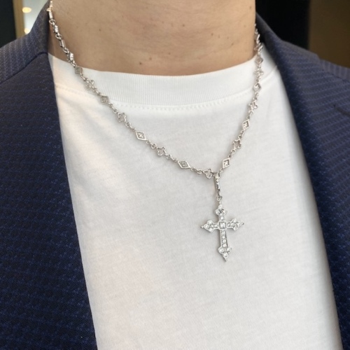 MIX OPEN GOTHIC / OPEN DIAMOND SHAPED / CROSS LINK CHAIN / Silver