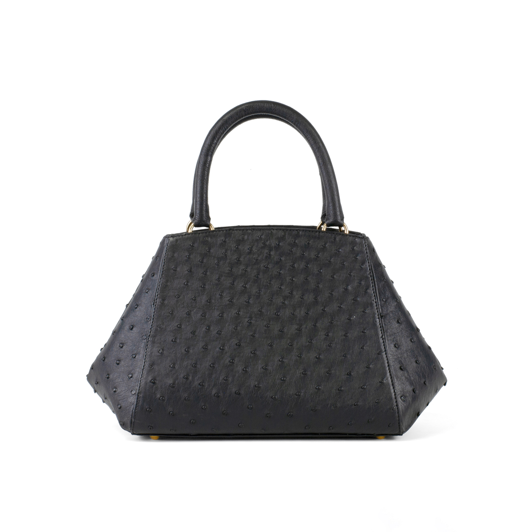 Loraine Top Handle Ostrich Bag 3180 - Lorenzi