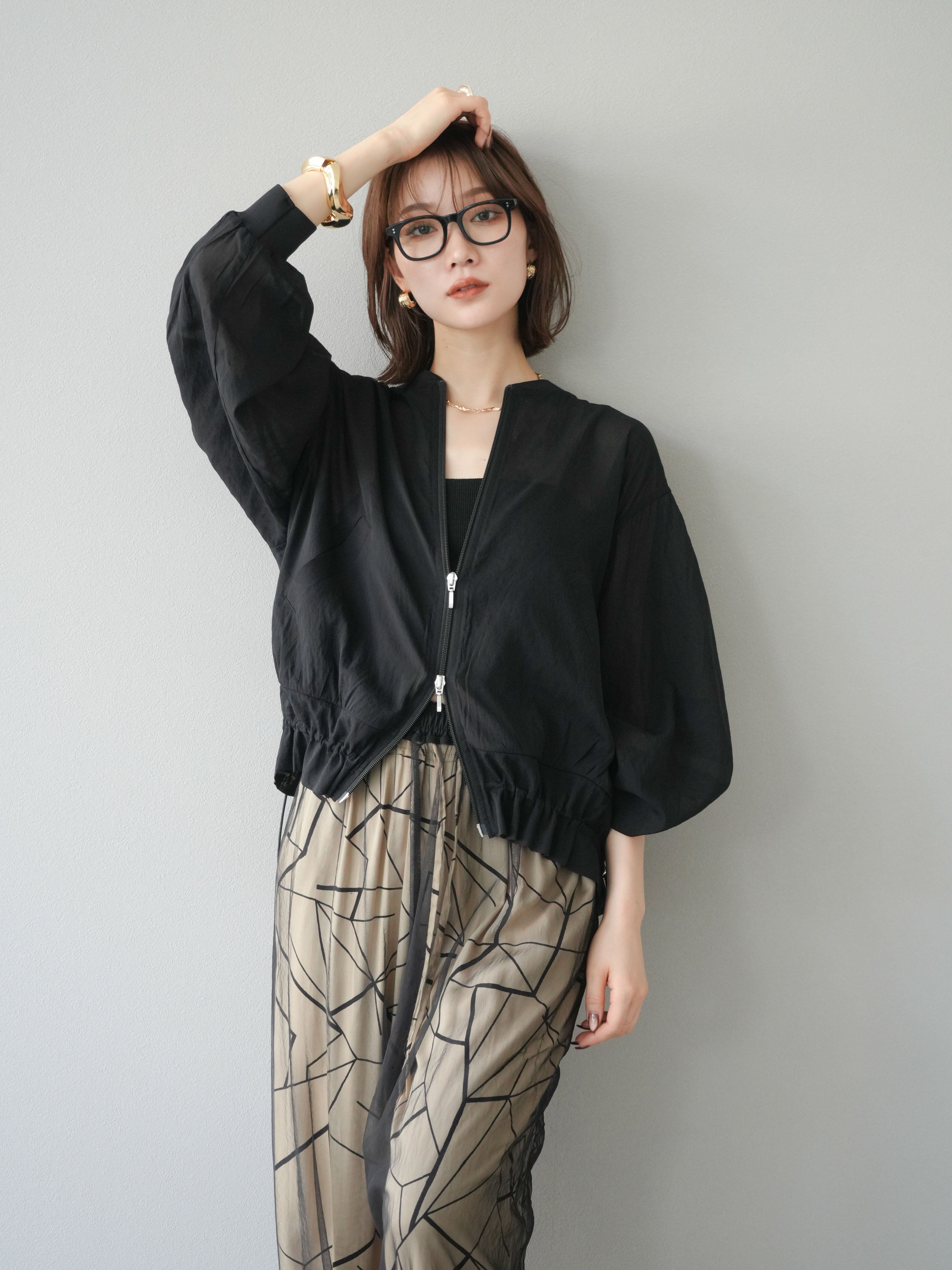 予約]ワッシャーシアーブルゾン/ブラック – Lumier