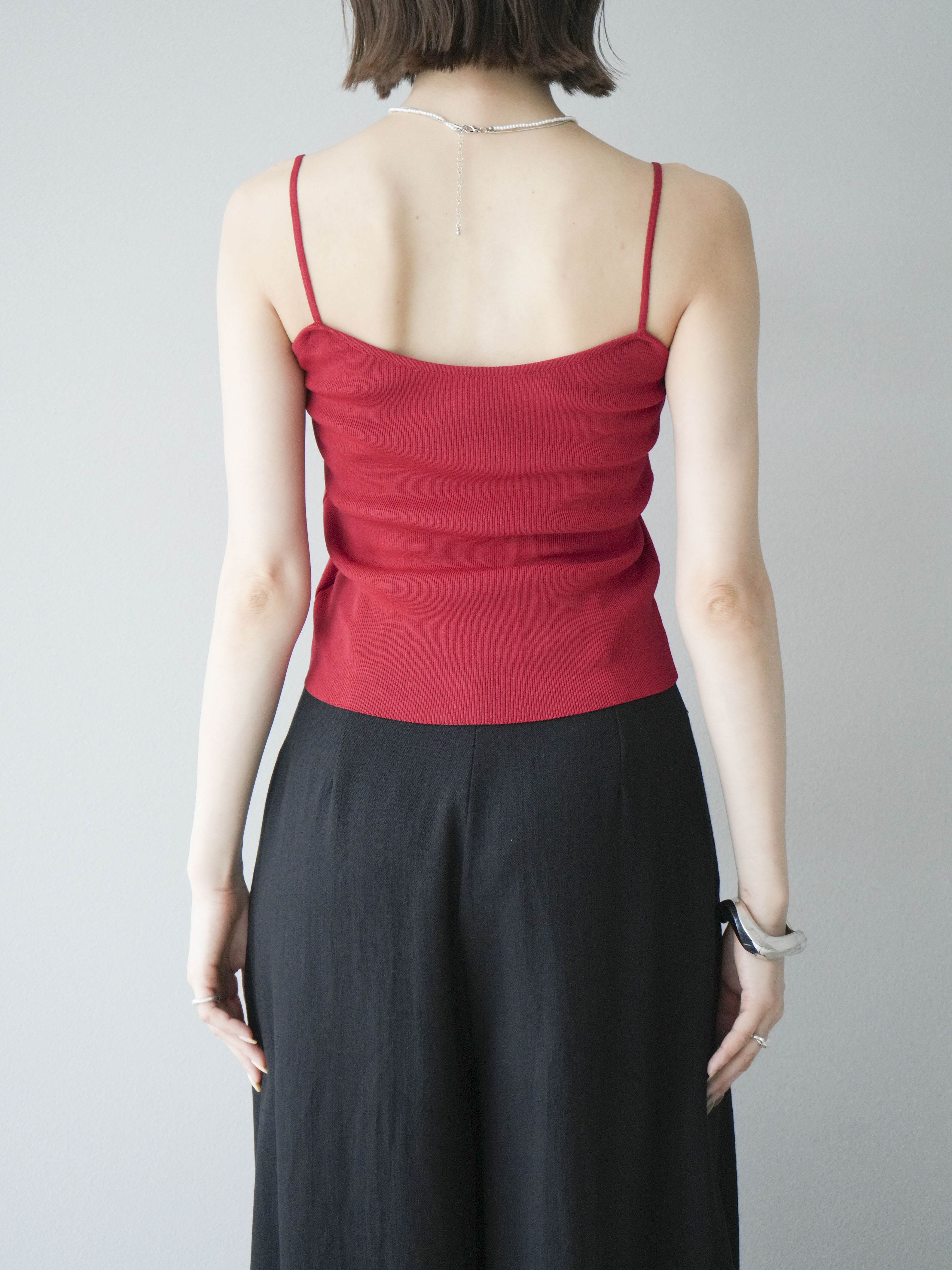 予約]レーヨンニットキャミソール/レッド – Lumier