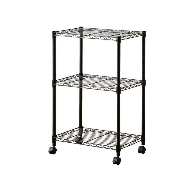 スチールラック 幅40cm 3段 ルミナスノワール フリーラック 幅41×奥行