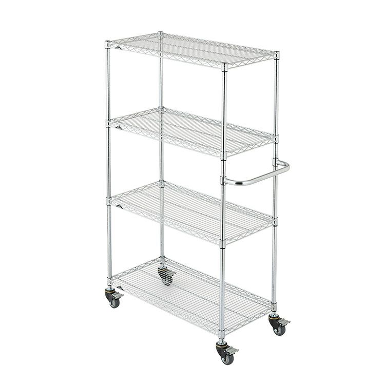 ワゴンラック 幅90cm 4段 スチールラック カートワゴン ルミナス