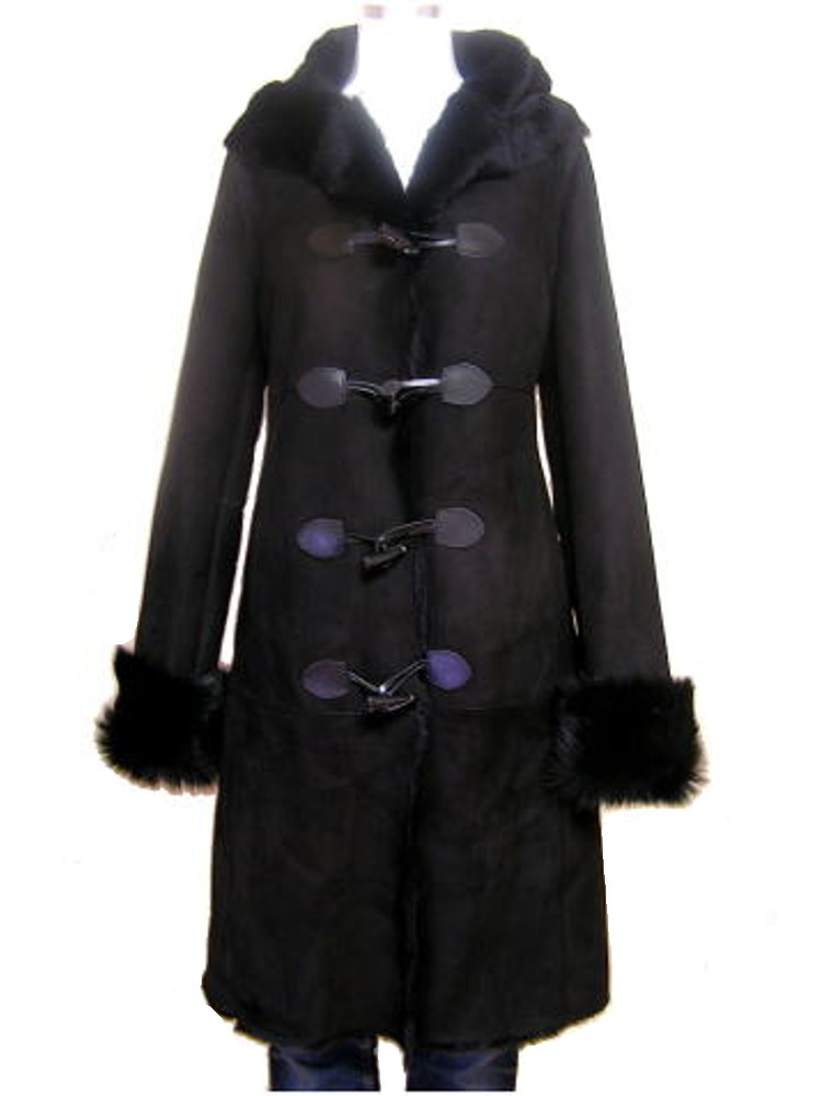 フード付きダッフルムートン - ムートン・レザーコート革専門LUNA*K