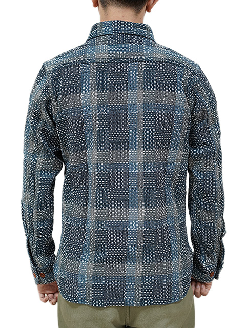 STUDIO D'ARTISAN（ステュディオダルチザン） 5651 野良着刺し子シャツ