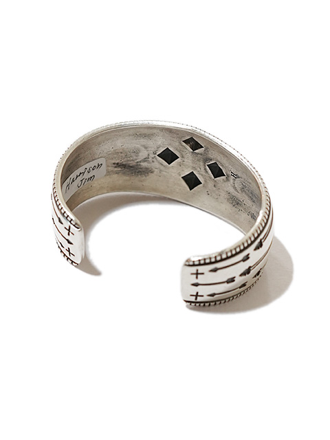 Harrison Jim（ハリソン ジム） 】ナバホシルバーバングル [ NAVAJO