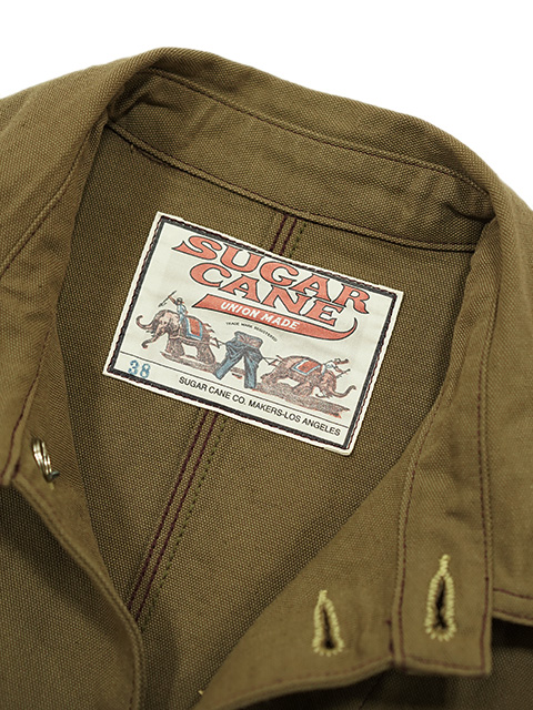 SUGAR CANE（シュガーケン） 】 10oz. KHAKI DUCK WORK COAT [ FICTION