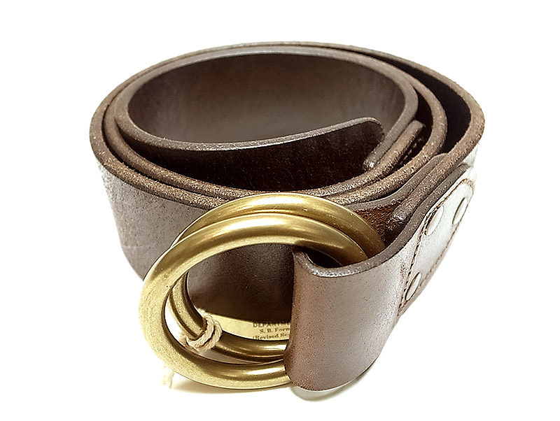 Double RL(RRL) LEATHER RING BELT ダブルアールエル リングベルト 茶