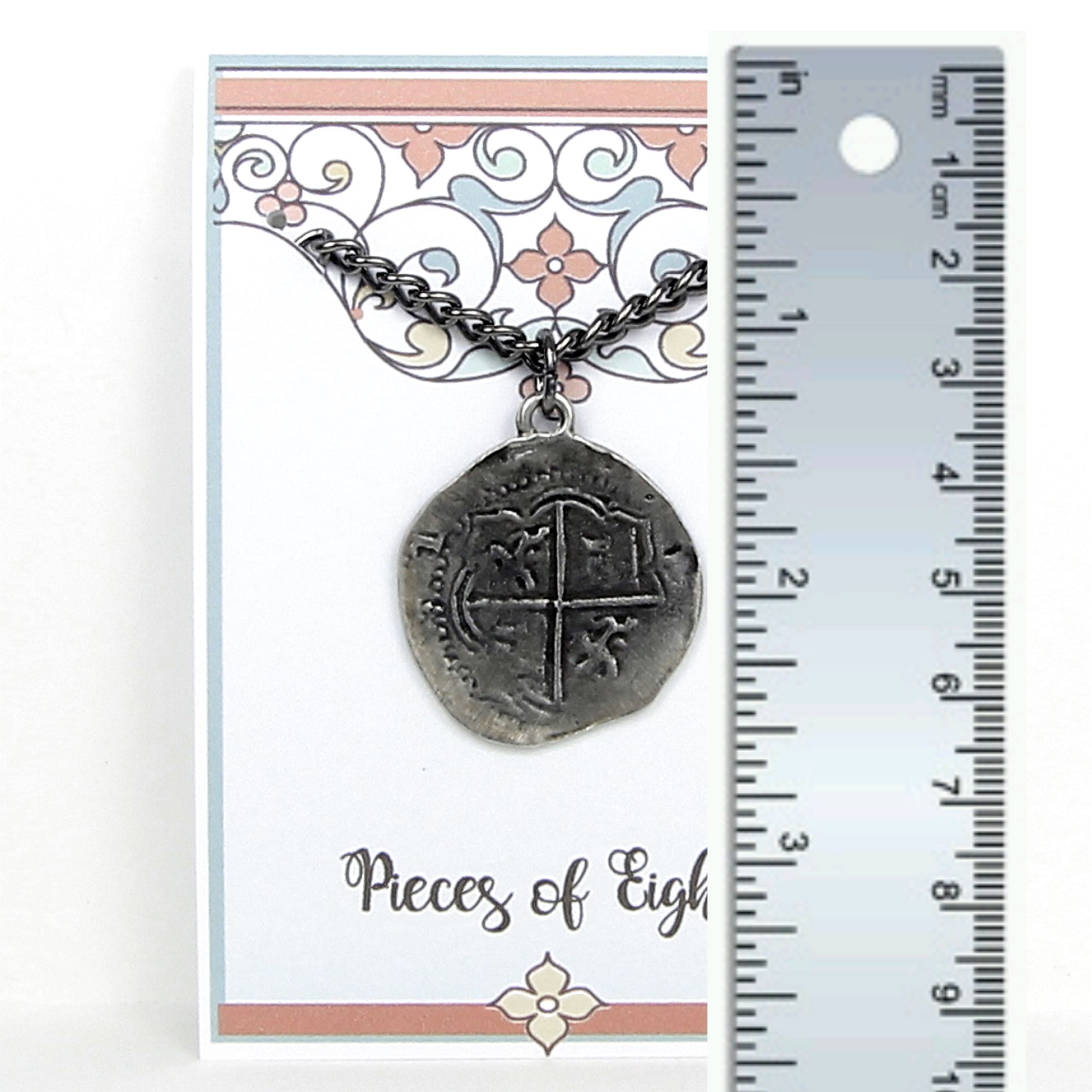 Antique Spanish Pieces of Eight Replica Coin Necklace - Made in USA
