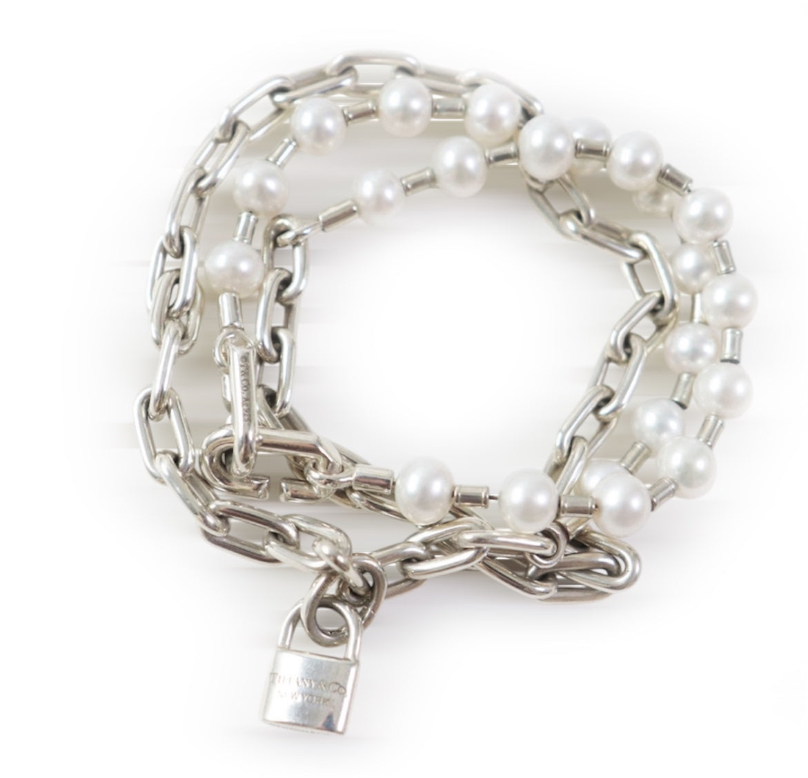 ティファニー ハードウェア パールロックブレスレット